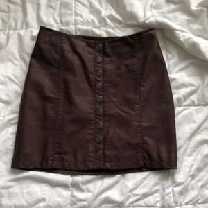 Free People faux leather skirt